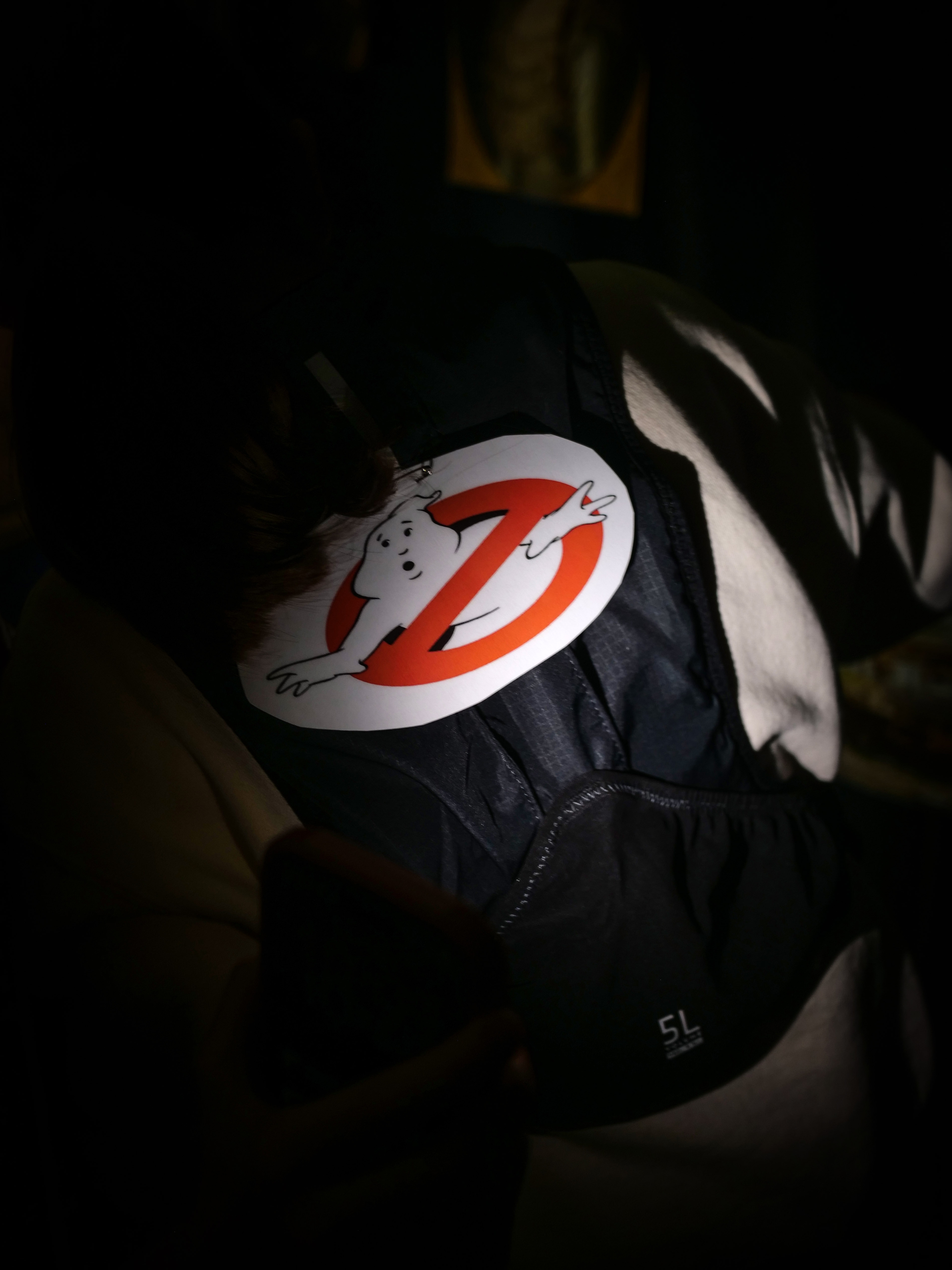 Photo d'un vêtement avec le logo SOS Fantômes